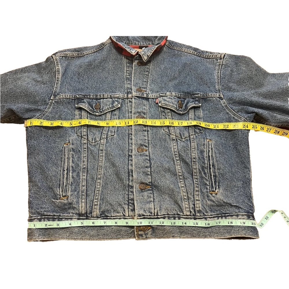 Vintage Levi’s 70417 Type III Trucker Jacket Buffalo Plaid Liner USA Medium - Picture 7 of 15